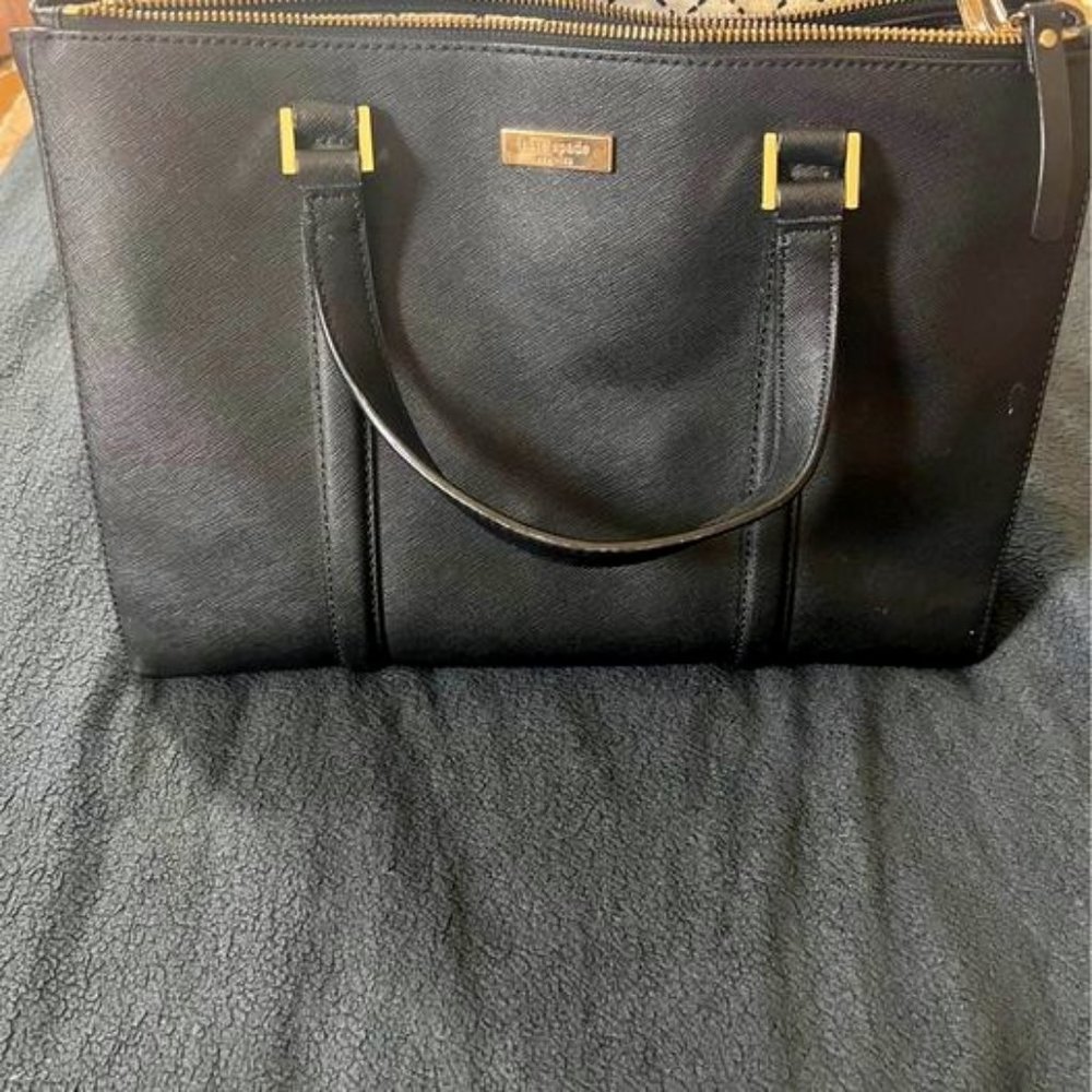 Kate Spade Newbury Lane Loden structured handbag in black